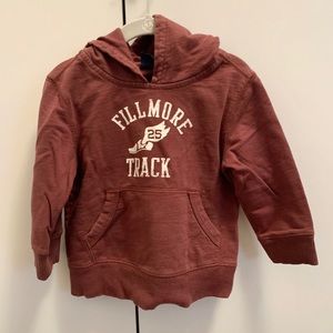 Gap brick colored hoodie, broken-in vintage style